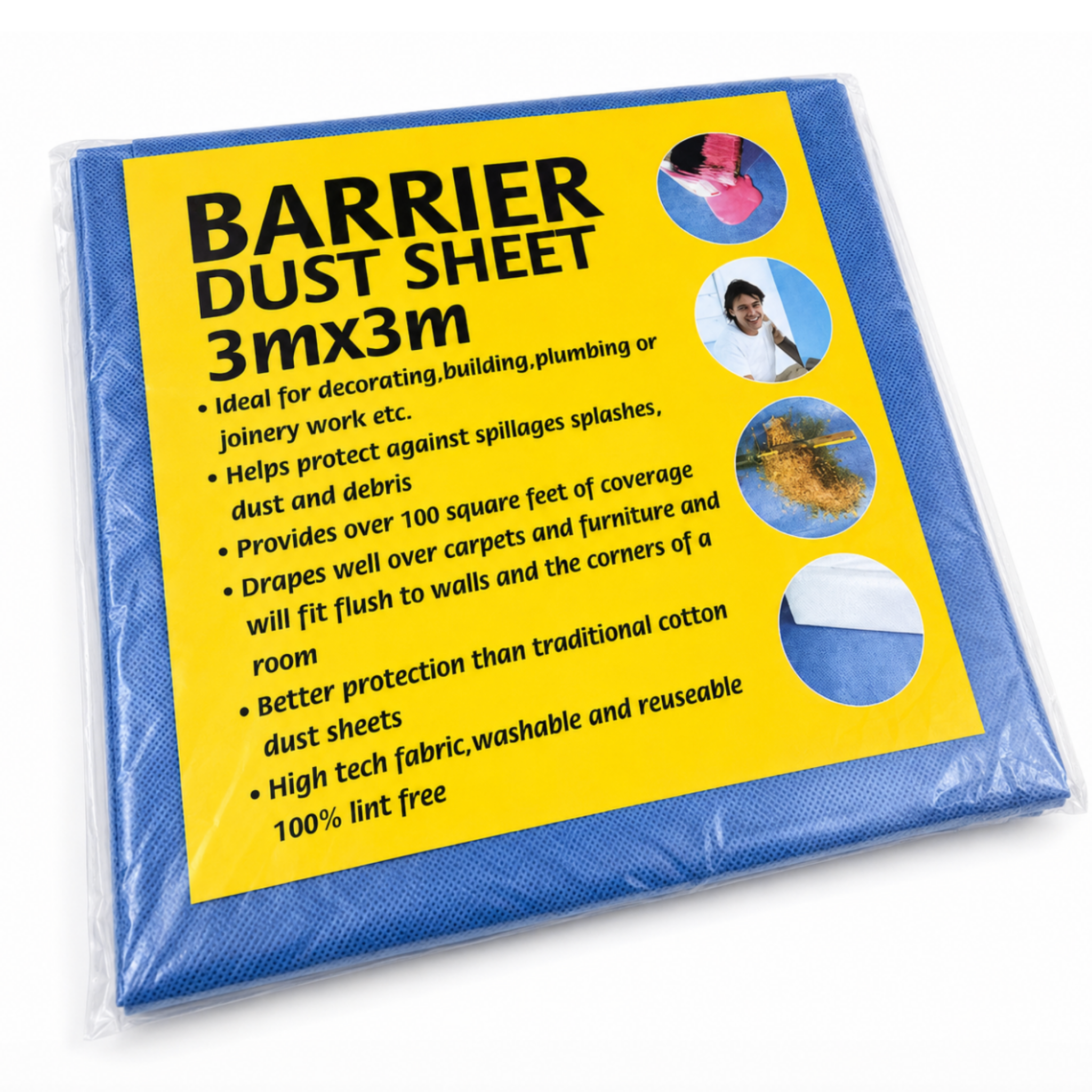 Blue Barrier Waterproof Dust Sheet