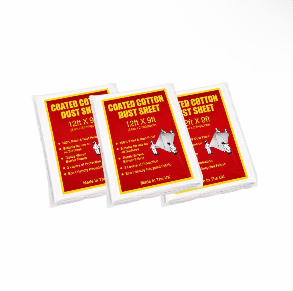 Premium Coated Cotton Dust Sheet Pack
