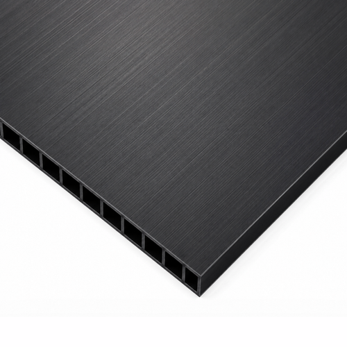 Black floor protection Correx Board on white background