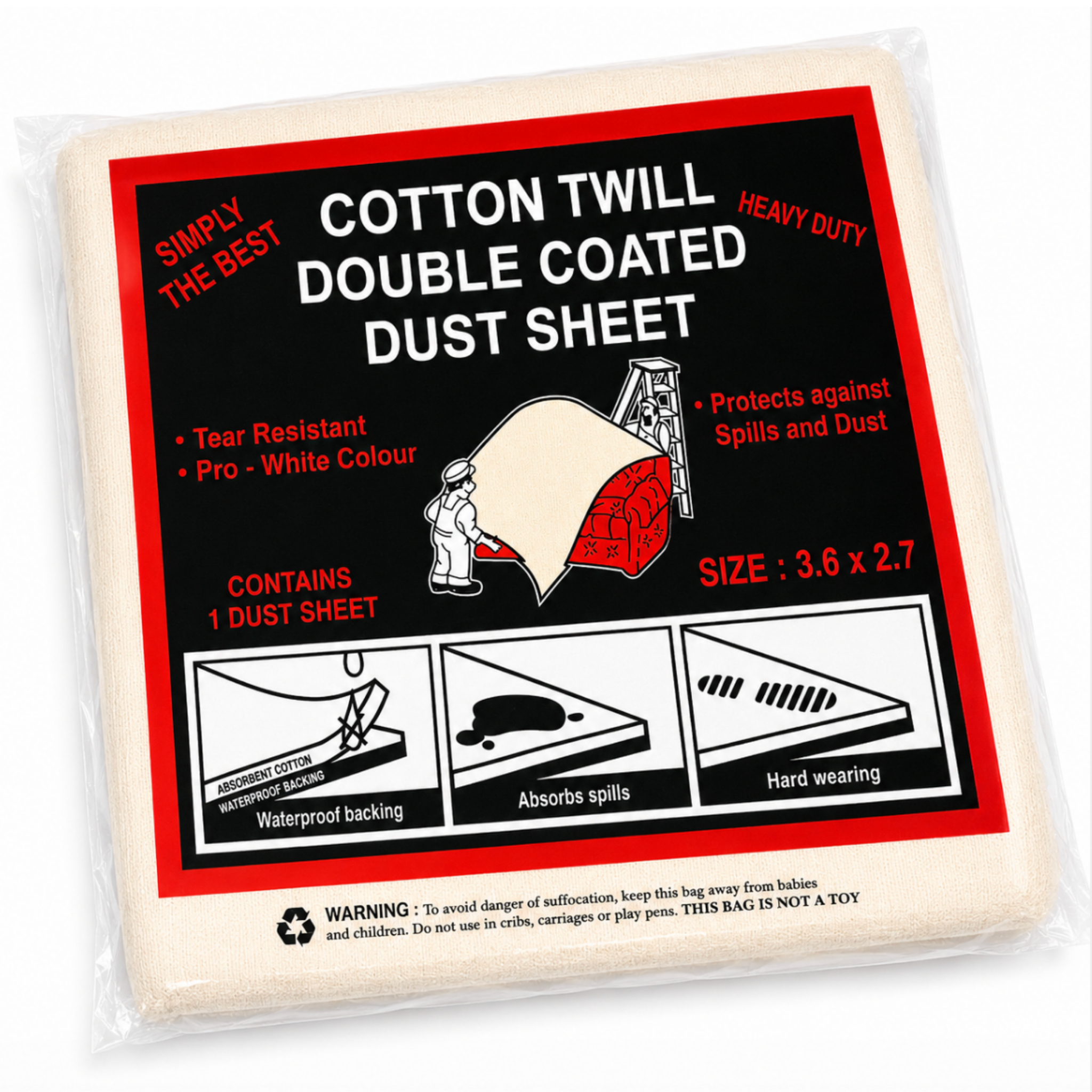 Laminated Twill Dust Sheet
