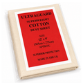 Folded Ultraguard superweight cotton dust sheet with red label on a white background